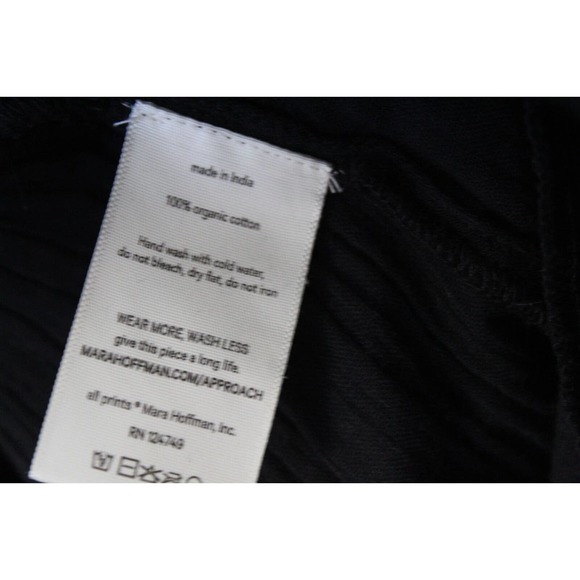 Mara Hoffman Blair Deep V-neck Long Sleeve Maxi Coverup Dress Black Large H14113 - Picture 12 of 16